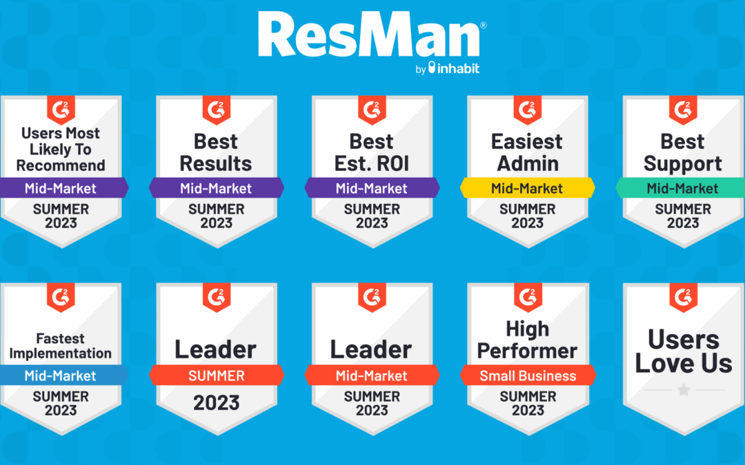 ResMan Named Leader in G2’s Summer Report, Earning 10 Badges for Property Management Software Platform