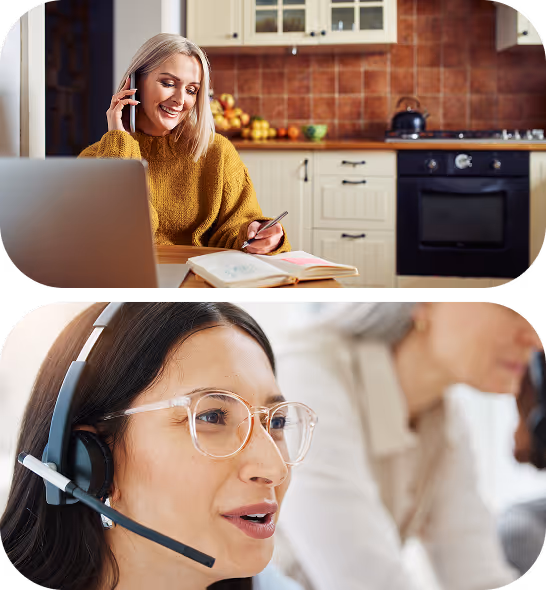 Hazel speaking with a live agent