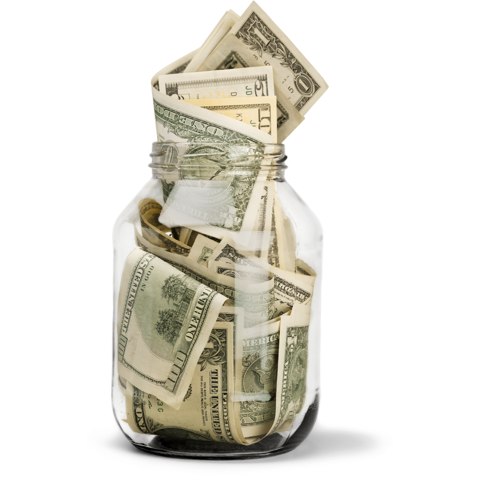 Image showing a jar full of cash