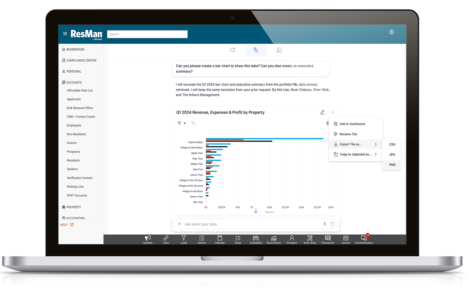 Flexibity to Share and Export